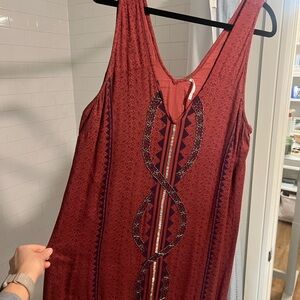 Free People Red and Black Mini Dress